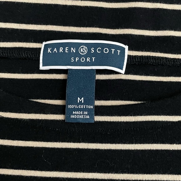 Karen Scott Women's Casual Dress - Body-Hugging Striped Wear-Anywhere - Size M - Picture 13 of 14